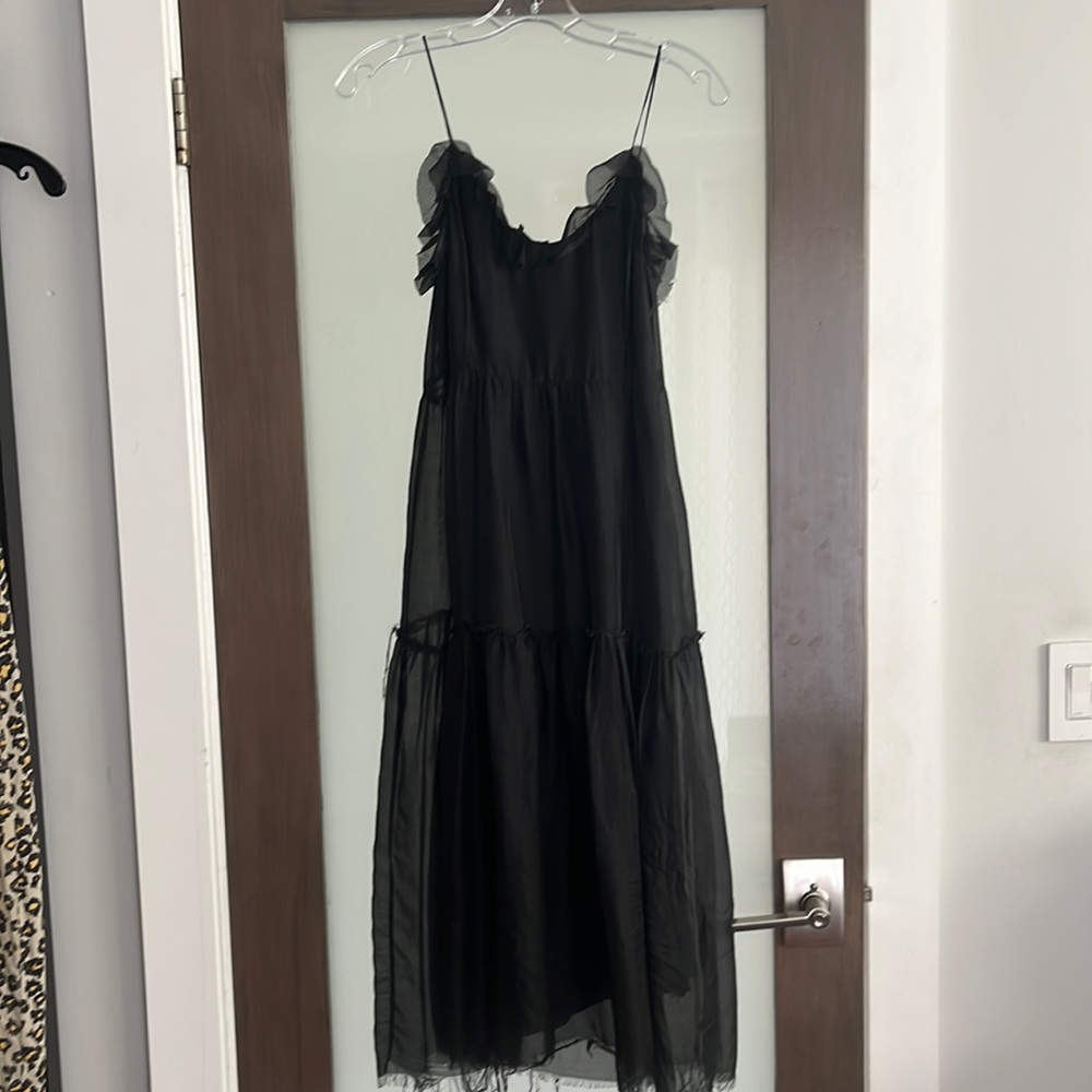 Raquel Allegra black tiered dress size 1